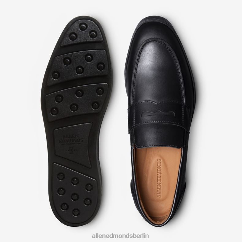 Allen Edmonds schwarzes Leder Männer Randolph Slip-On-Sneaker 82J2T259