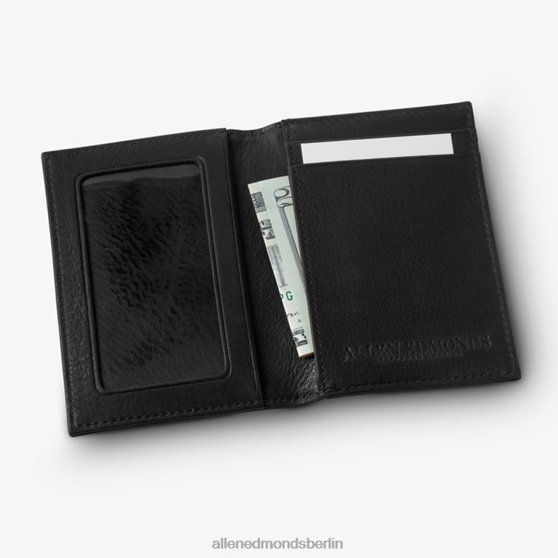 Allen Edmonds Schwarz unisex RFID-Vachetta-Kartenetui mit Ausweishalter 82J2T582
