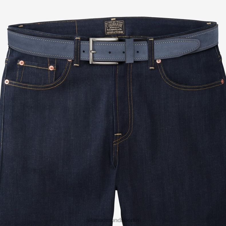 Allen Edmonds Denim Blue unisex Bourbon Street Wildleder-Kleidergürtel 82J2T314