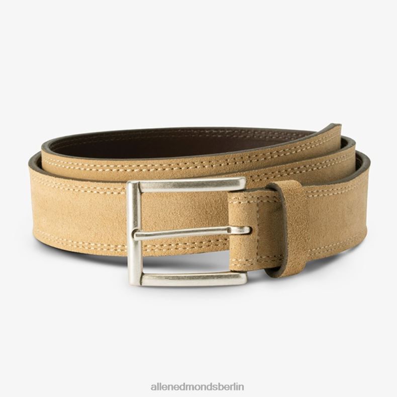 Allen Edmonds Pergament unisex Bourbon Street Wildleder-Kleidergürtel 82J2T570
