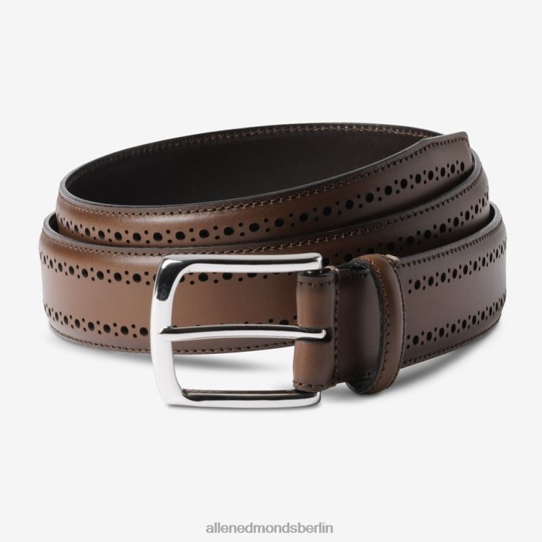 Allen Edmonds braunes Leder unisex Manistee-Kleidergürtel 82J2T544