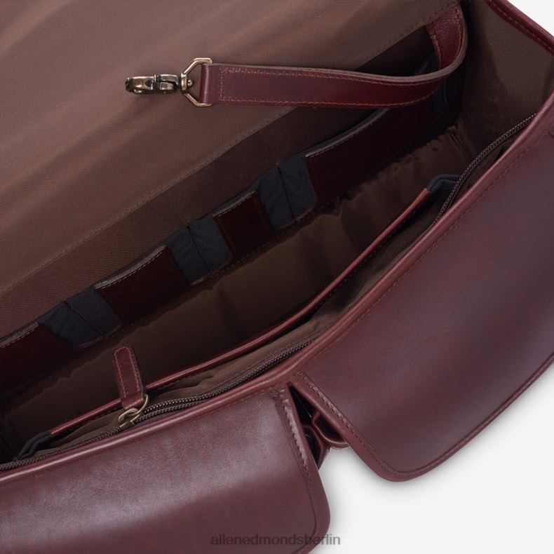 Allen Edmonds Kaffeebraun unisex Kollektion aus Sattelleder – Aktentasche mit doppelter Klappe 82J2T589