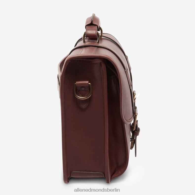 Allen Edmonds Kaffeebraun unisex Kollektion aus Sattelleder – Aktentasche mit doppelter Klappe 82J2T589