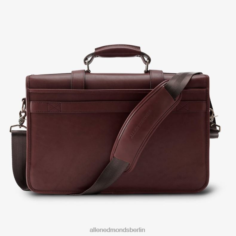 Allen Edmonds Kaffeebraun unisex Kollektion aus Sattelleder – Aktentasche mit doppelter Klappe 82J2T589