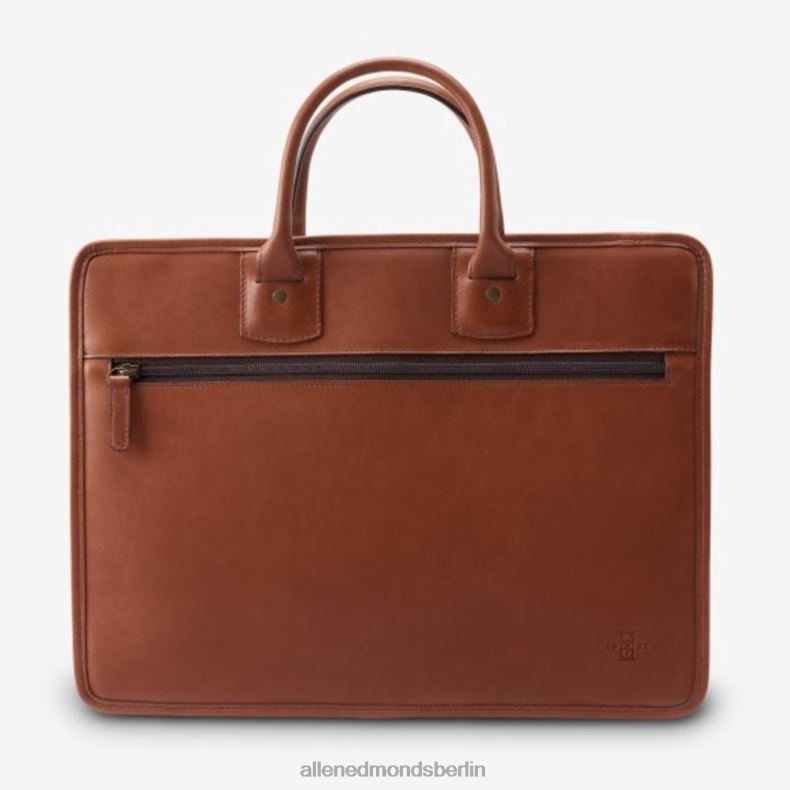 Allen Edmonds bräunen unisex Kollektion aus Sattelleder – Aktentasche mit Einzelfalte 82J2T398