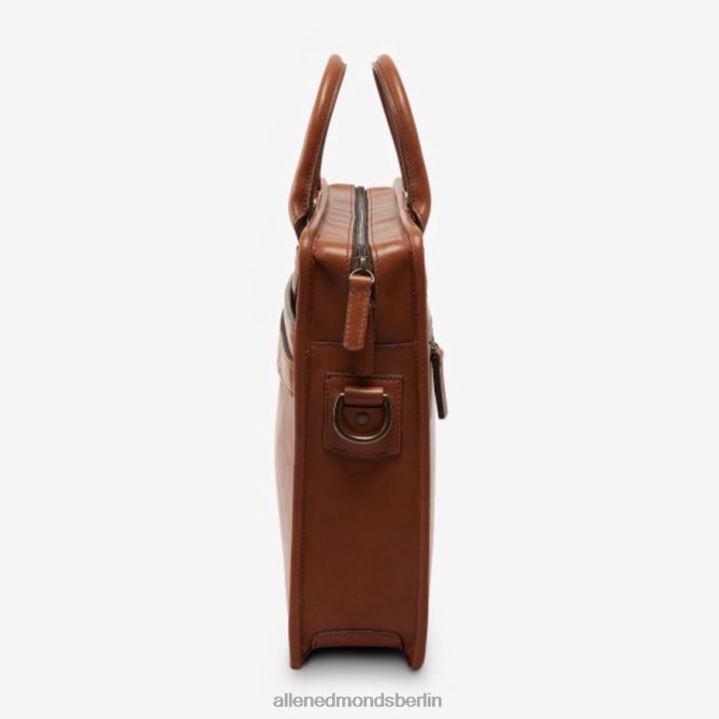 Allen Edmonds bräunen unisex Kollektion aus Sattelleder – Aktentasche mit Einzelfalte 82J2T398