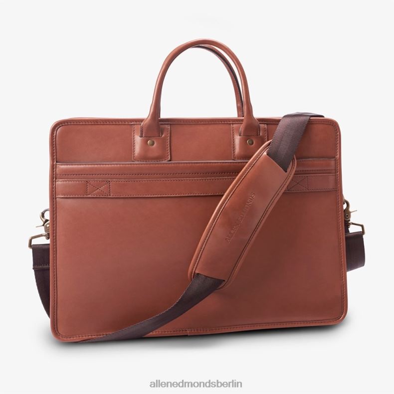 Allen Edmonds bräunen unisex Kollektion aus Sattelleder – Aktentasche mit Einzelfalte 82J2T398