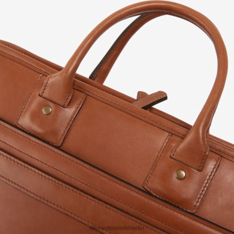 Allen Edmonds bräunen unisex Kollektion aus Sattelleder – Aktentasche mit Einzelfalte 82J2T398