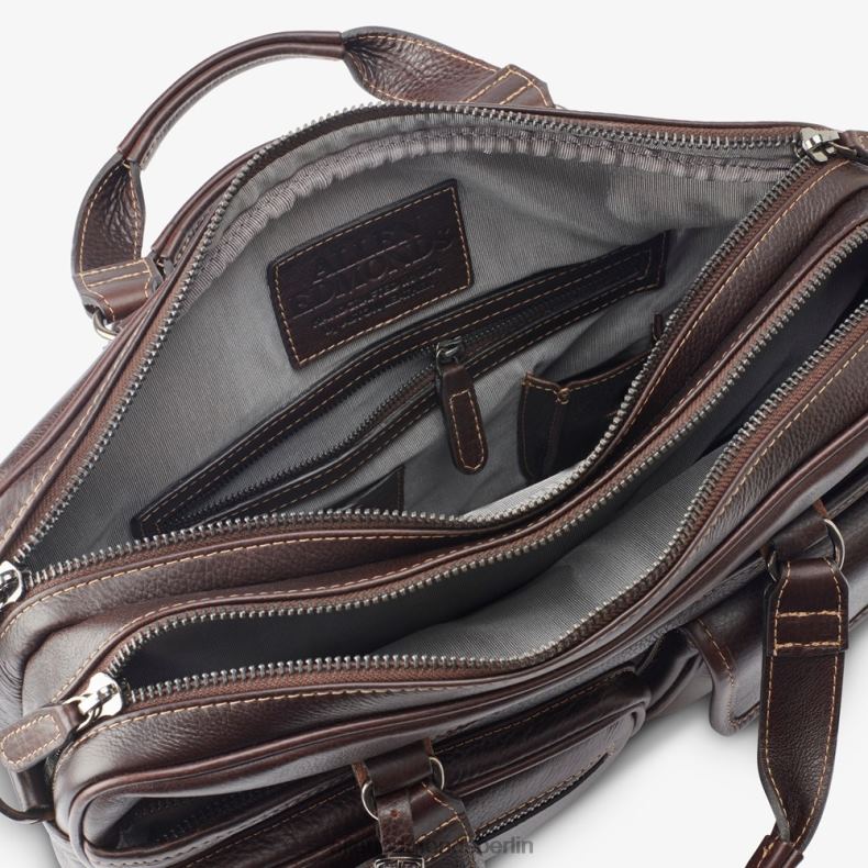 Allen Edmonds dunkelbraun unisex American Grain Collection – Aktentasche mit mehreren Taschen 82J2T400