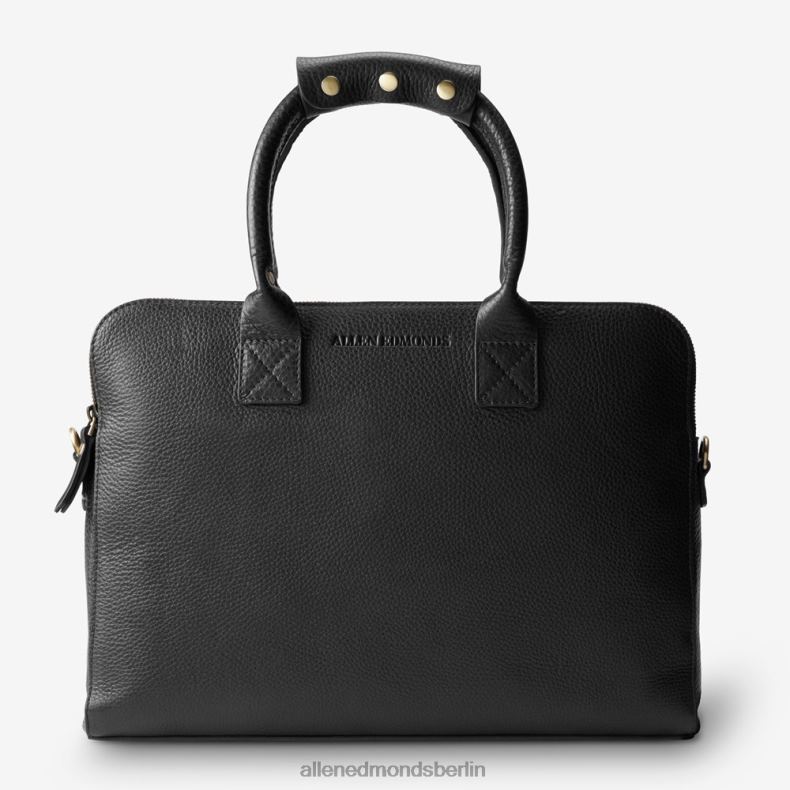 Allen Edmonds schwarzes Leder unisex schlanke Aktentasche aus Leder 82J2T578