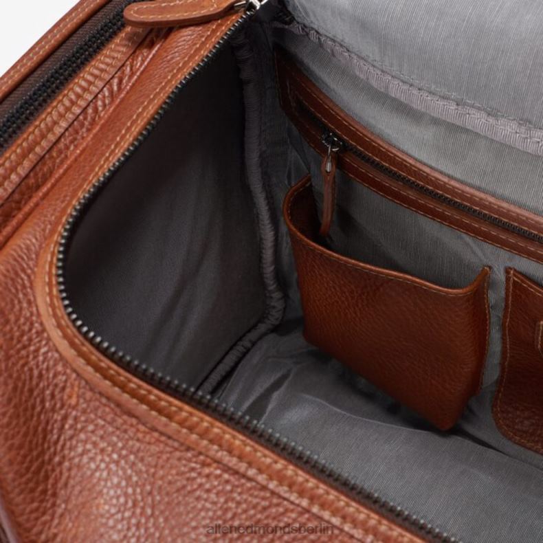 Allen Edmonds bräunen unisex American Grain Collection – Halbmond-Reisetasche mit Reißverschluss 82J2T381