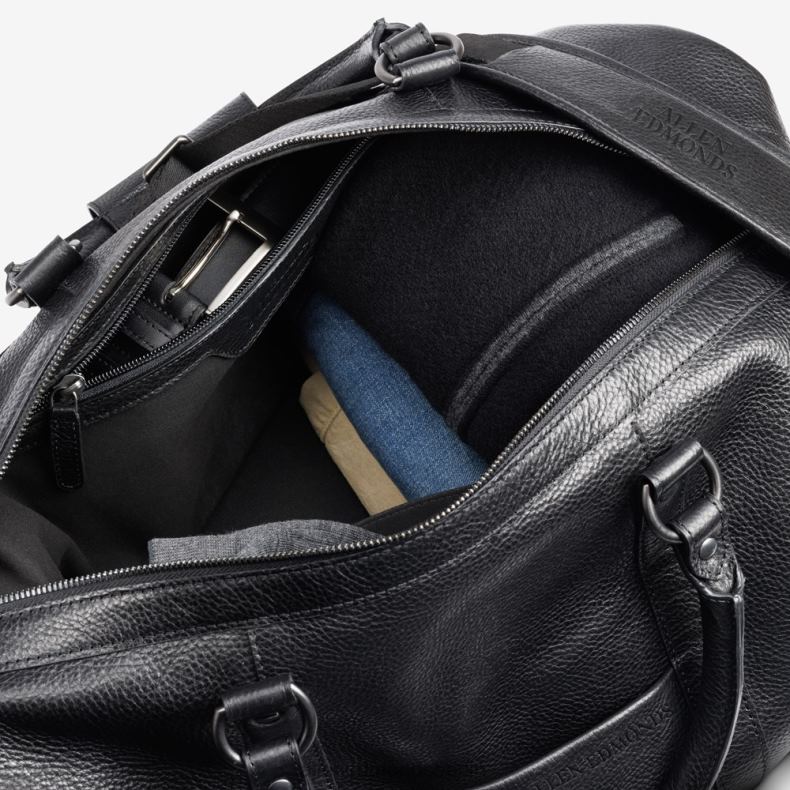 Allen Edmonds schwarzes Leder unisex Reisetasche aus Leder 82J2T309